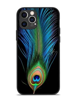 Peacock Feather Glossy Metal TPU Phone Cover for Apple Iphone 12 Pro