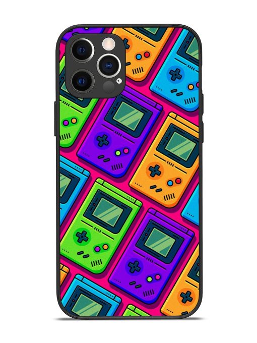 Game Seamless Pattern Glossy Metal Phone Cover for Apple Iphone 12 Pro Edge Zapvi