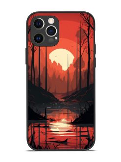 Natural Landscape Glossy Metal Phone Cover for Apple Iphone 12 Pro