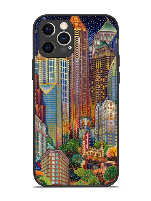 Cityscapes Art Glossy Metal Phone Cover for Apple Iphone 12 Pro