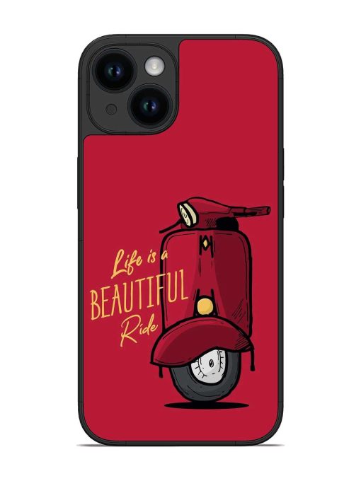 Life Is Beautiful Rides Glossy Metal Phone Cover for Apple Iphone 14 Edge Zapvi