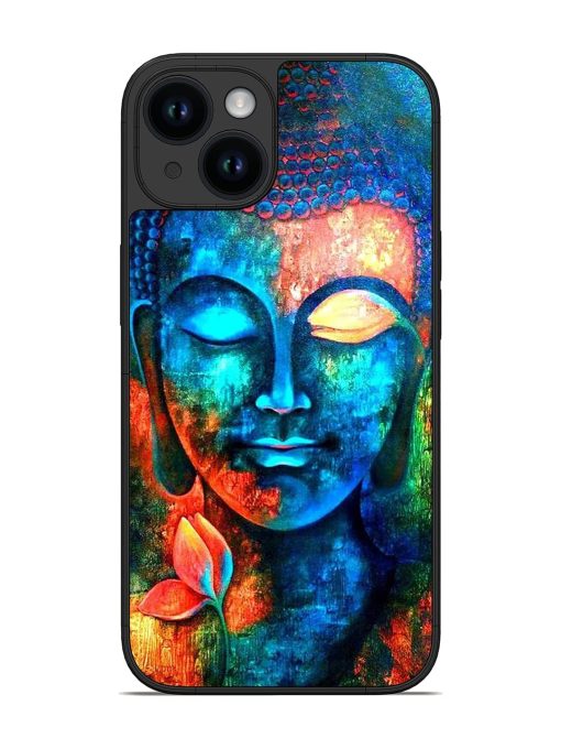 Buddha Painting Glossy Metal Phone Cover for Apple Iphone 14