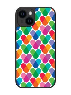Overlapping Colors Colorful Glossy Metal TPU Phone Cover for Apple Iphone 14