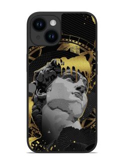 Roman Face Glossy Metal Phone Cover for Apple Iphone 14