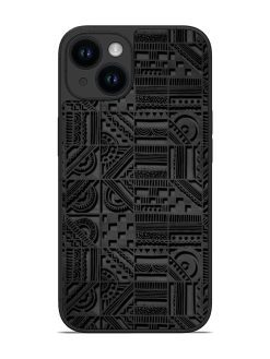 Seamless Pattern Glossy Metal Phone Cover for Apple Iphone 14