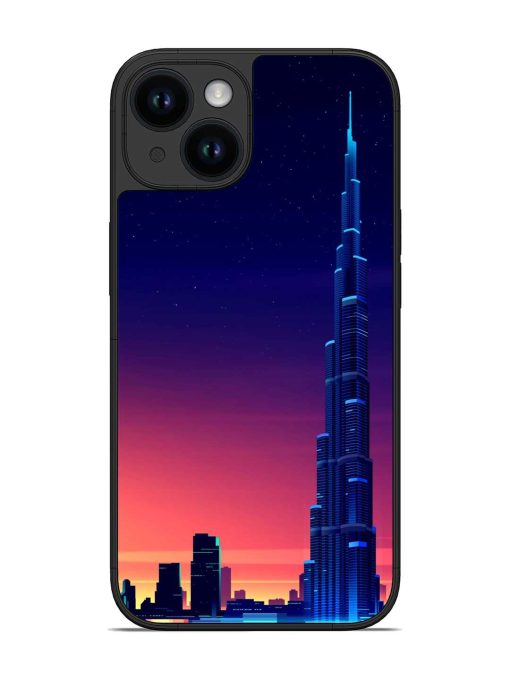 Burj Khalifa Abstract Glossy Metal Phone Cover for Apple Iphone 14 Edge Zapvi