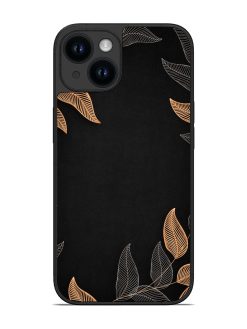 Foliage Art Glossy Metal Phone Cover for Apple Iphone 14