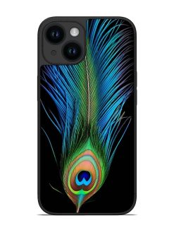 Peacock Feather Glossy Metal TPU Phone Cover for Apple Iphone 14