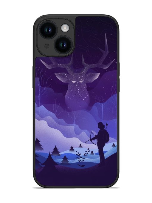 Deer Forest River Glossy Metal Phone Cover for Apple Iphone 14