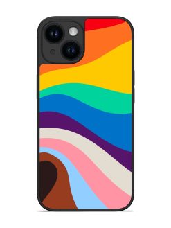 Minimal Pride Art Glossy Metal Phone Cover for Apple Iphone 14