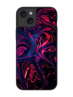Abstract Background Glossy Metal Phone Cover for Apple Iphone 15 Plus