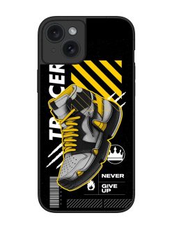 Shoe Background Glossy Metal Phone Cover for Apple Iphone 15 Plus