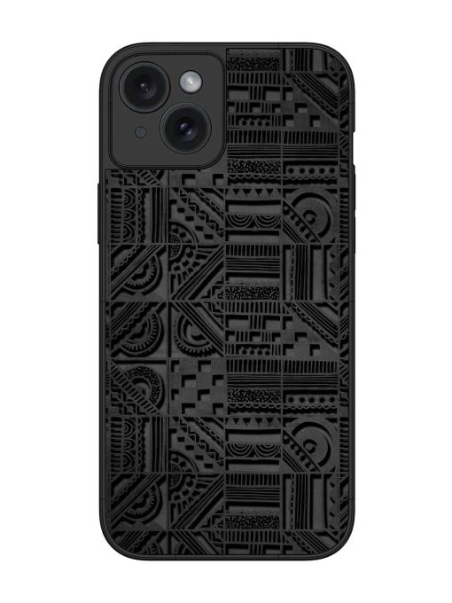 Seamless Pattern Glossy Metal Phone Cover for Apple Iphone 15 Plus Edge Zapvi