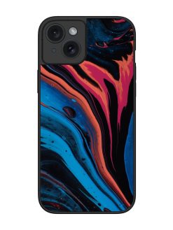 Liquefied Art Glossy Metal TPU Phone Cover for Apple Iphone 15 Plus