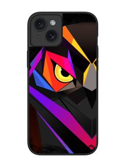 Wpap Owl Glossy Metal Phone Cover for Apple Iphone 15 Plus