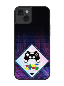 Game Over Glossy Metal Phone Cover for Apple Iphone 15 Plus