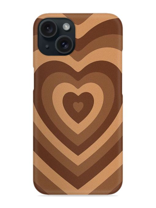 Brown Heart Snap Case Edge Zapvi