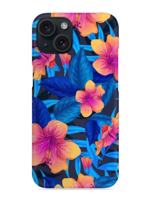 Pink Blue Flower Snap Case