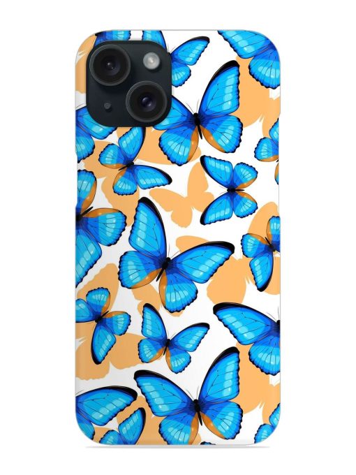 Blue Tropical Butterflies Snap Case