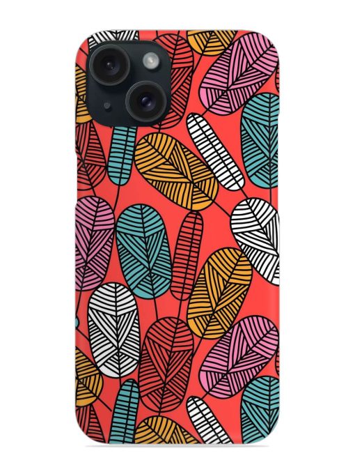 Linear Doodle Leaf Snap Case