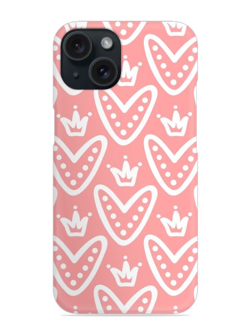 Cute Hearts Crowns Snap Case