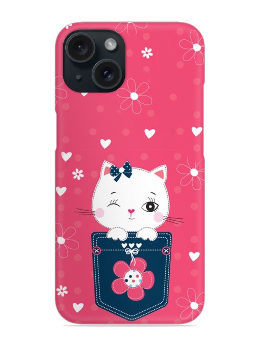 Cute White Cat Snap Case