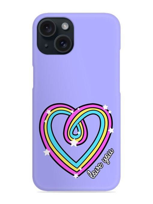 Colorful Rainbow Heart Snap Case