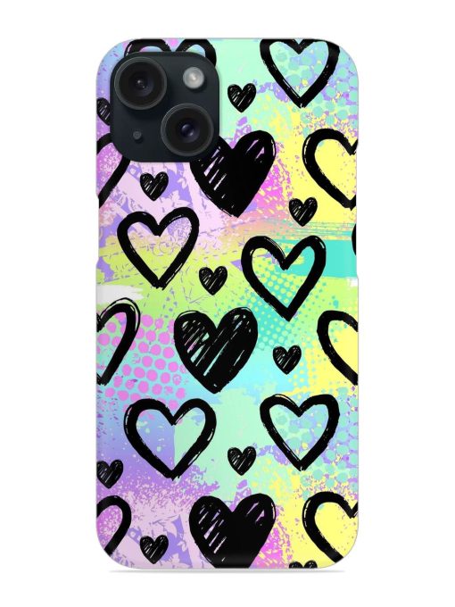 Bright Pattern Hearts Snap Case