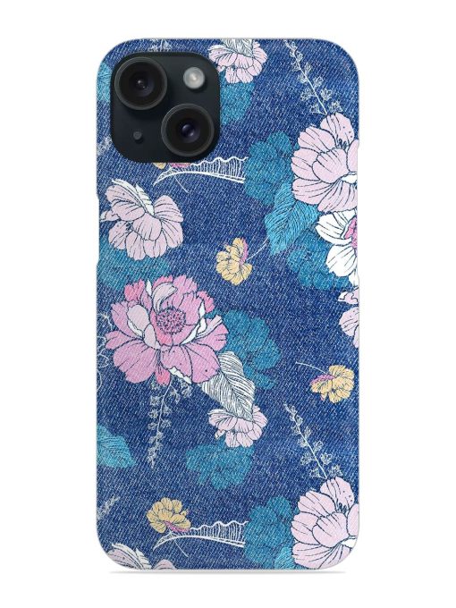 Denim Floral Background Snap Case