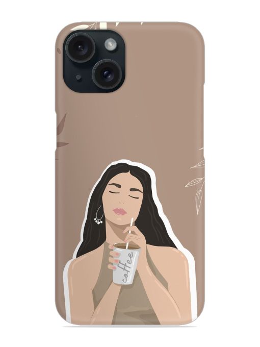 Girl With Coffee Snap Case