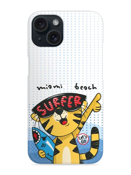 Cute Surfer Tiger Snap Case