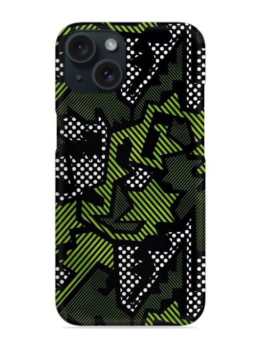 Green Color Geometric Snap Case