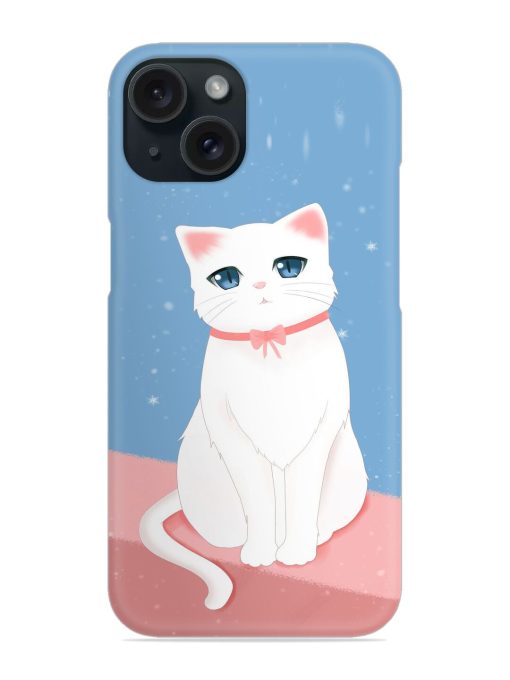 Cute White Cat Snap Case