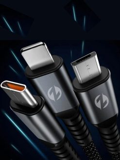 3 in1 Super Fast Charging Data Cable Edge Zapvi