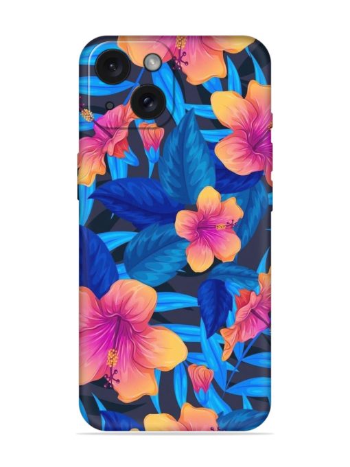 Pink Blue Flower Soft Silicone Case