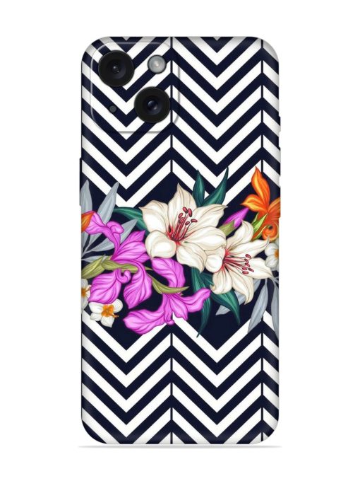 Zigzag Flower Art Soft Silicone Case