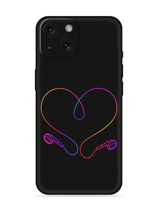 Heart With Headphone Design Soft Silicone Case