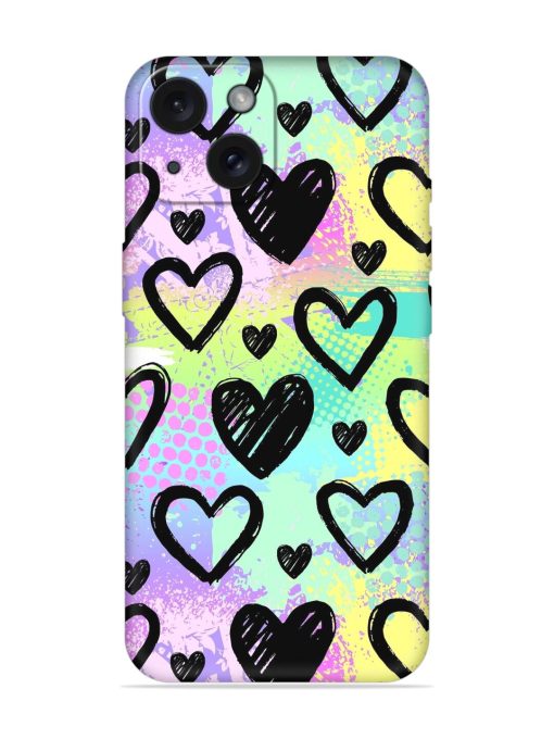 Bright Pattern Hearts Soft Silicone Case