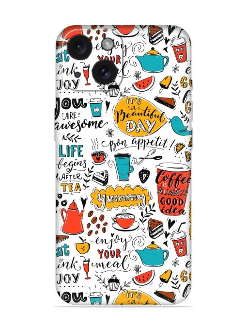 Cafe Pattern Doodle Soft Silicone Case