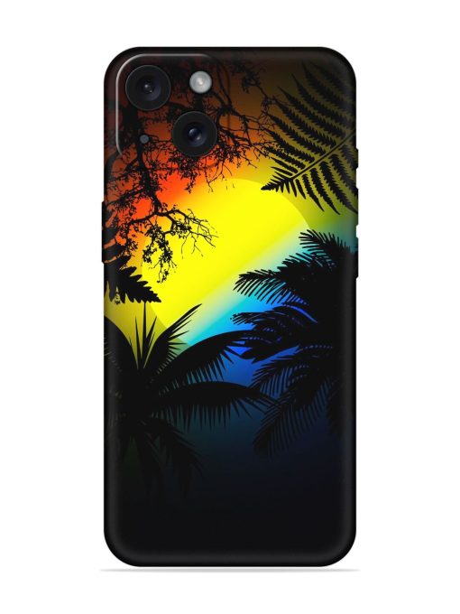 Colorful Sunset With Palm Trees Soft Silicone Case