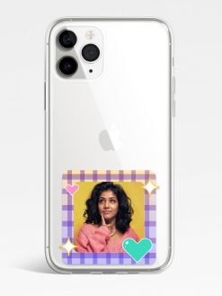 Checked Frame Transparent Custom Printed Mobile Case