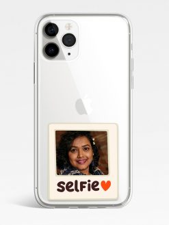 Selfie Tag Transparent Custom Printed Mobile Case