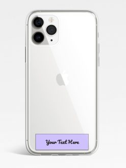 Minimal Name Tag Transparent Custom Printed Mobile Case