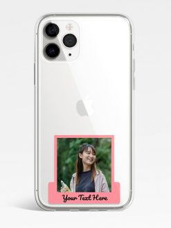 Vertical Name Photo Transparent Custom Printed Mobile Case